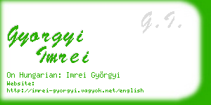 gyorgyi imrei business card